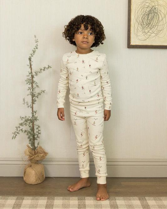 Organic Long Sleeve Pajama Set | Skiers | Rylee & Cru
