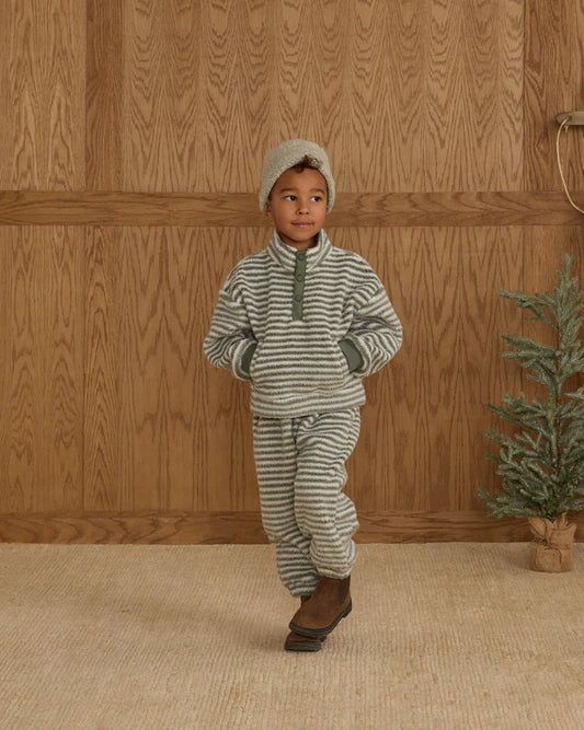 Relaxed Sweatpant | Evergreen Stripe | Rylee & Cru