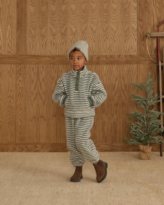 Snap Pullover | Evergreen Stripe | Rylee & Cru