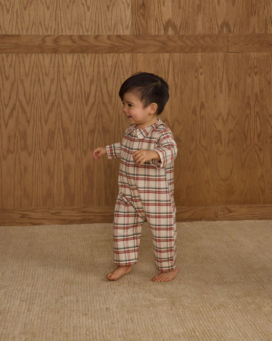Baby Pajama Romper | Holiday Flannel | Rylee & Cru