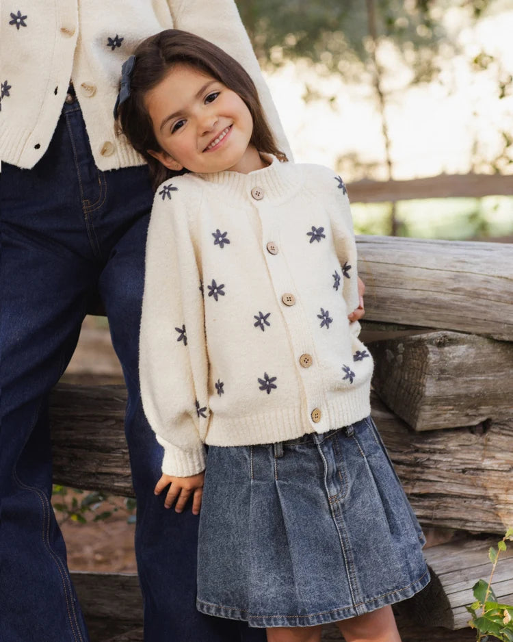 Tulip Cardigan | Midnight Daisies | Rylee & Cru