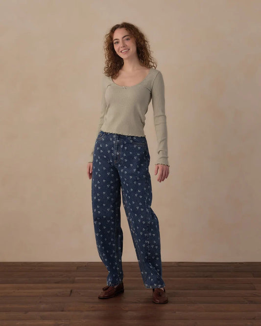 Women's Barrel Pant | Indigo | Rylee & Cru