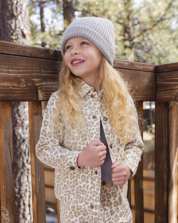 Denim Chore Coat | Leopard | Rylee & Cru