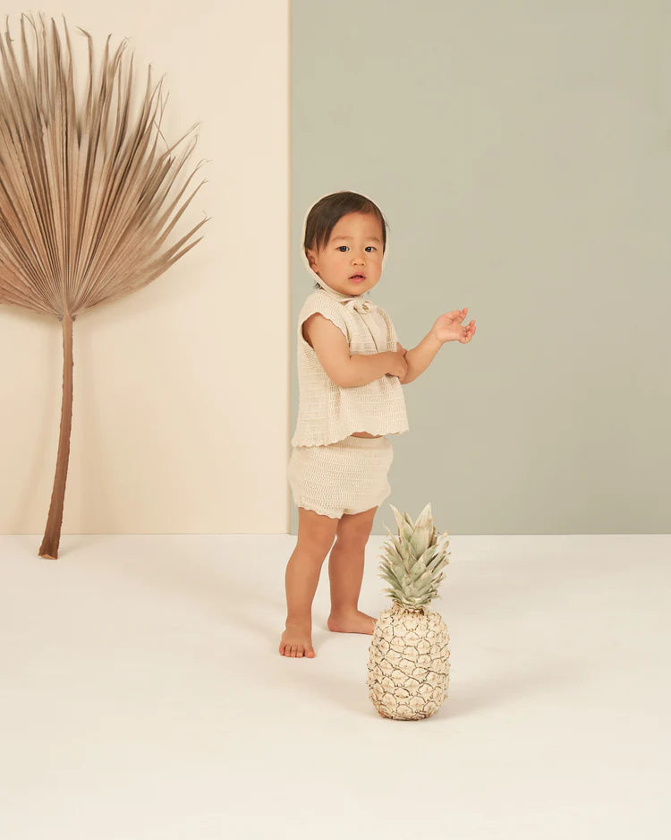 Scallop Knit Baby Set | Rylee + Cru | Natural