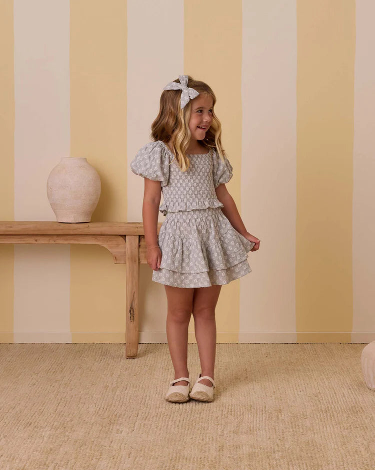 Trixie Top + Tiered Mini Skirt Set | Seafoam | Rylee & Cru