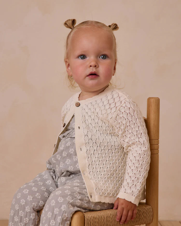 Baby Crochet Cardigan | Ivory | Rylee & Cru