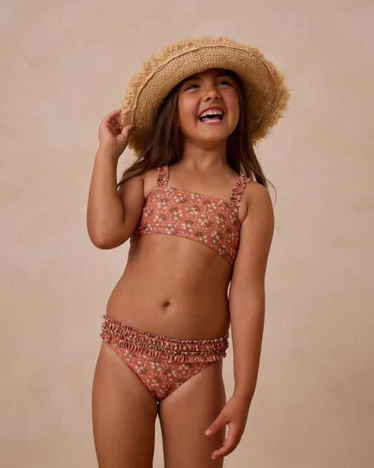 Rouched Bikini | Red Floral | Rylee & Cru