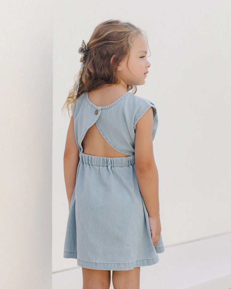 Denim Mini Dress | Ocean | Rylee & Cru