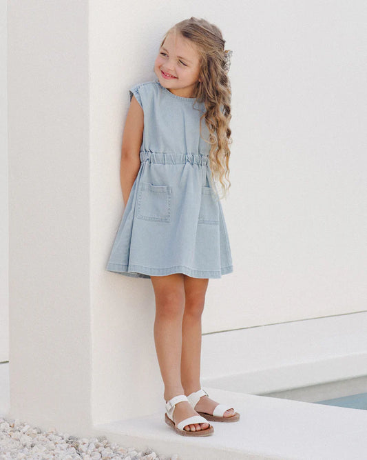 Denim Mini Dress | Ocean | Rylee & Cru