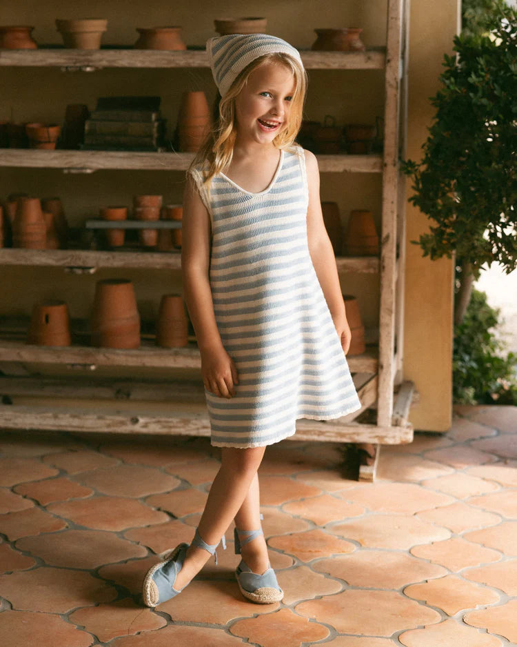 Crochet Tank Mini Dress | Blue Stripe | Rylee & Cru Wild Baby Crochet Tank Mini Dress | Blue Stripe | Rylee & Cru Wild Baby