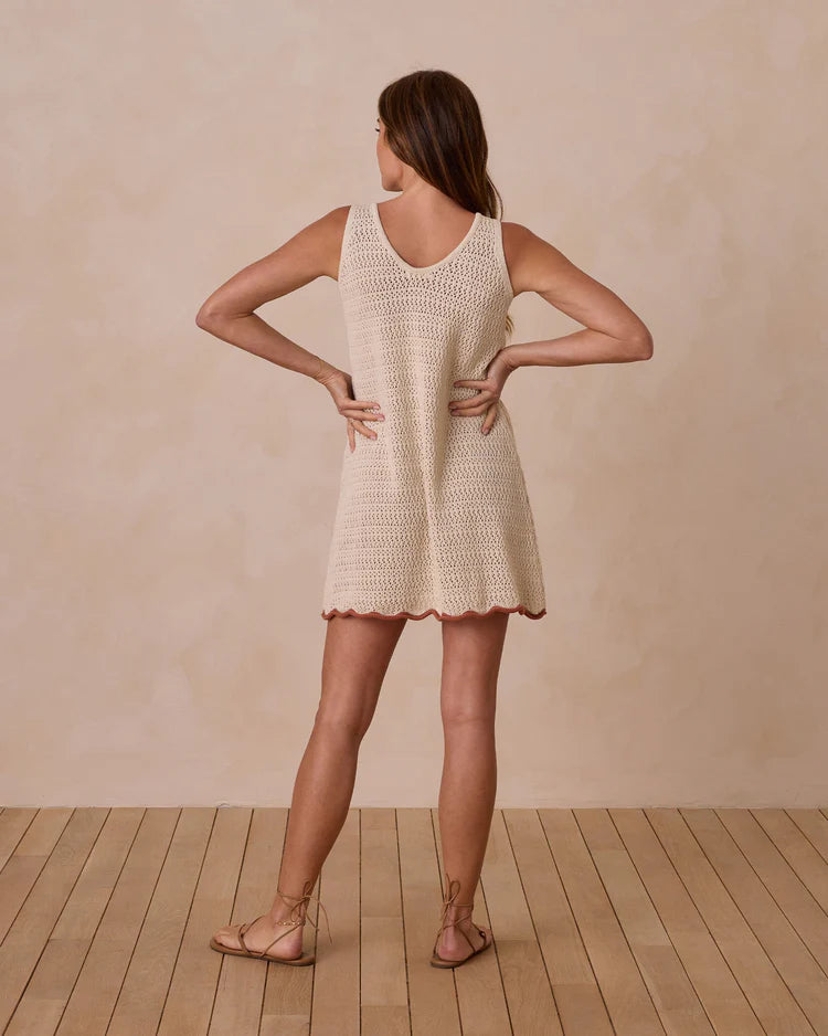 Crochet Tank Mini Dress | Natural | Rylee & Cru