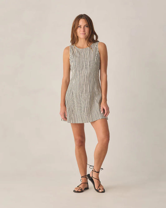 Ladies Indi Mini Dress | Wavy Stripe | Rylee & Cru