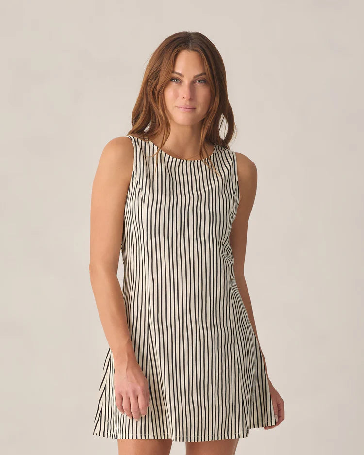 Ladies Indi Mini Dress | Wavy Stripe | Rylee & Cru