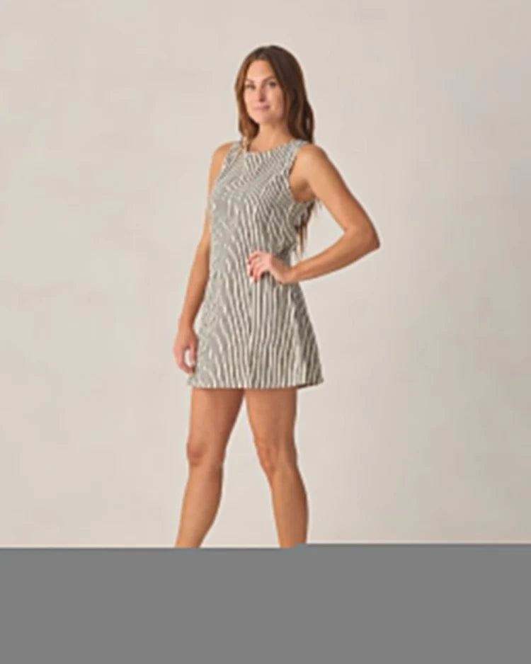 Ladies Indi Mini Dress | Wavy Stripe | Rylee & Cru