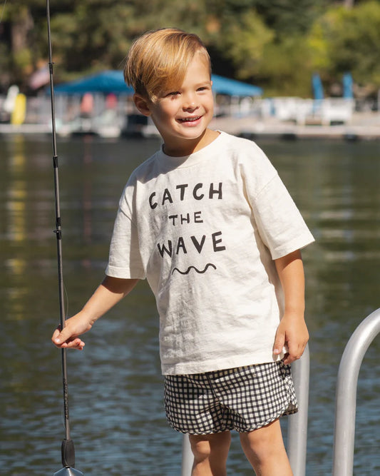 Swim Trunk | Black Gingham | Rylee & Cru
