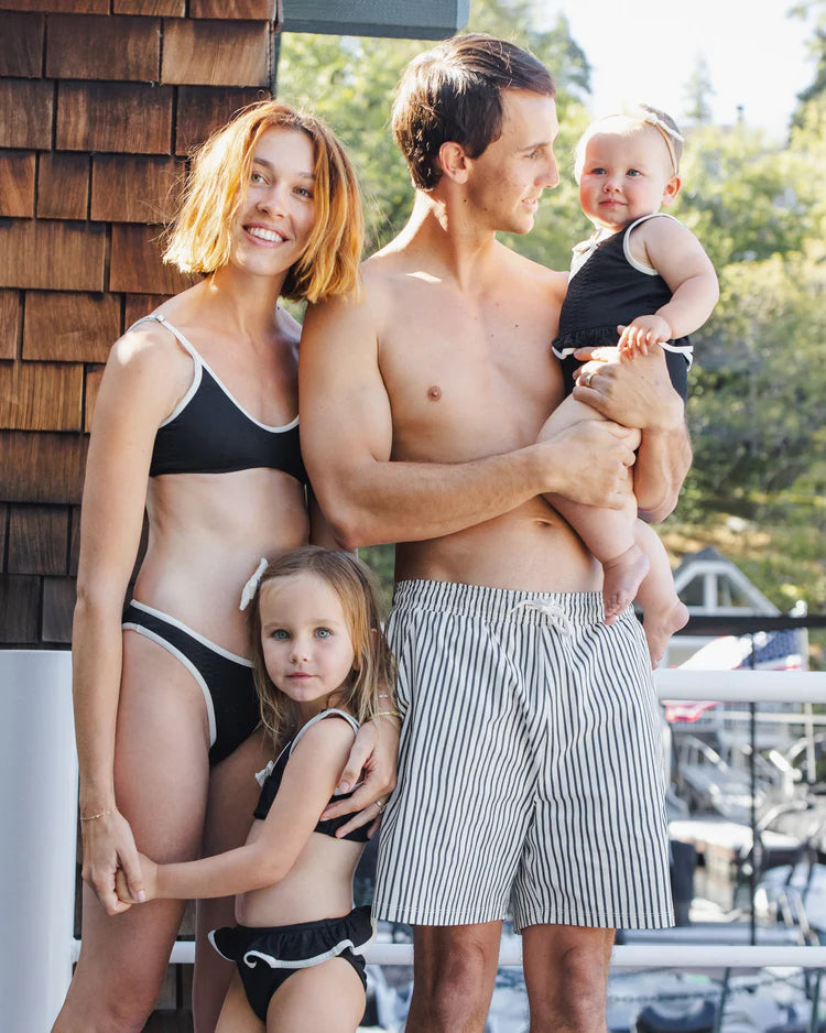 Skirted One-Piece Swim | Black | Rylee & Cru
