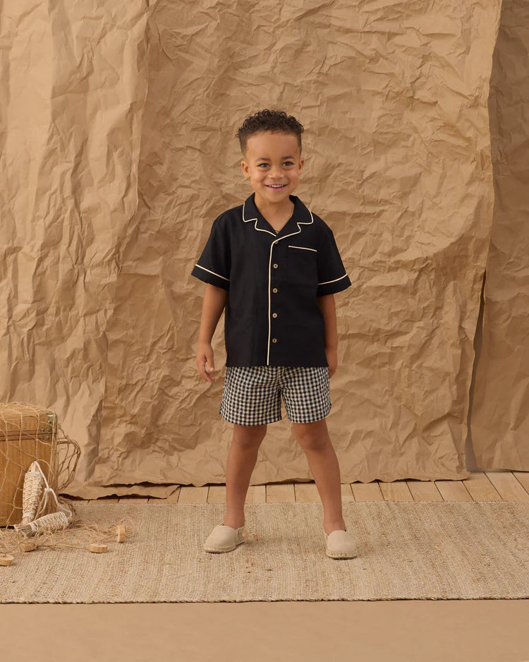 Perry Short | Black Check | Rylee & Cru