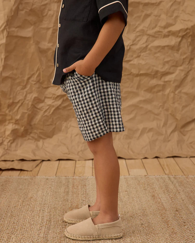 Perry Short | Black Check | Rylee & Cru