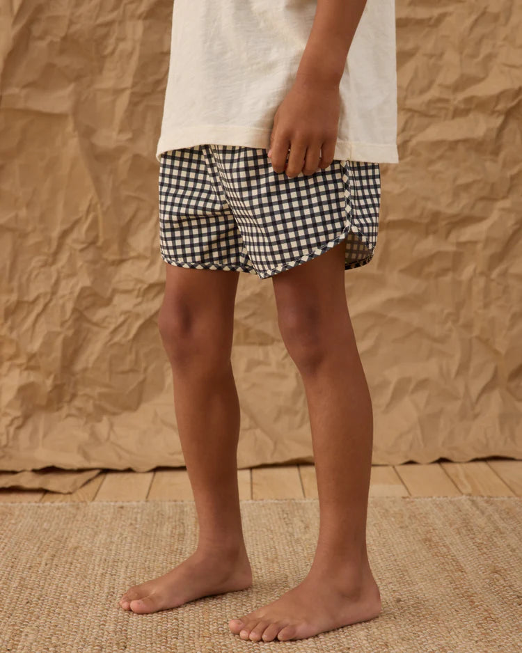 Swim Trunk | Black Gingham | Rylee & Cru
