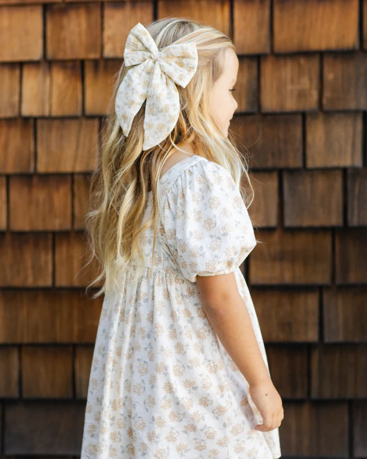 Oversized Bow | Yellow Floral | Rylee & Cru