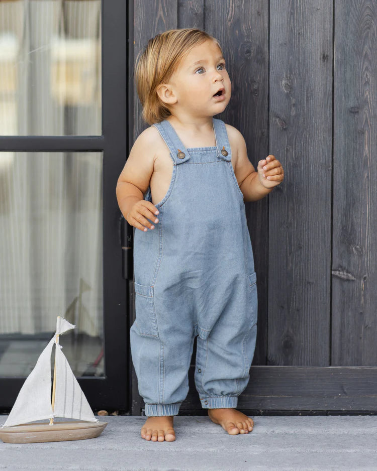 Cargo Baby Overall | Washed Blue | Rylee & Cru