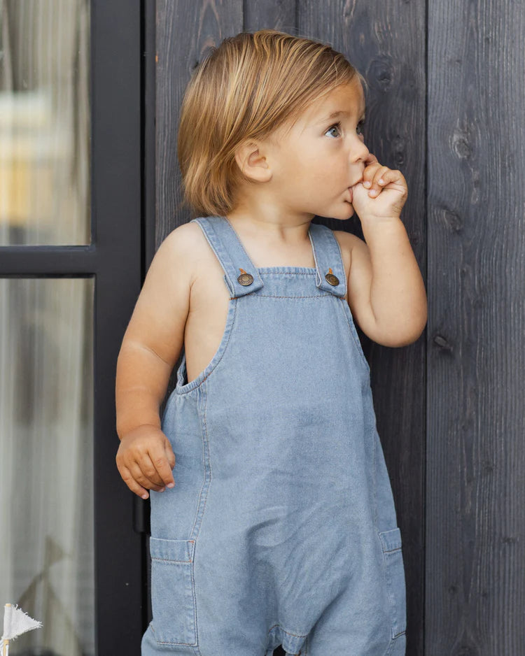 Cargo Baby Overall | Washed Blue | Rylee & Cru