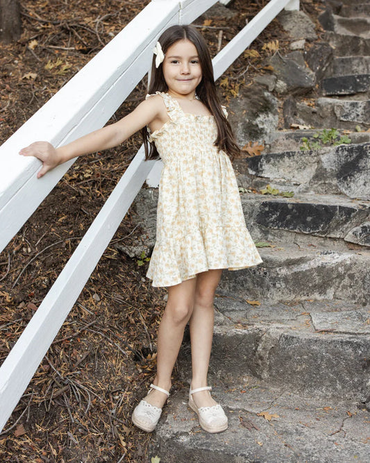 Sutton Dress | Yellow Floral | Rylee & Cru