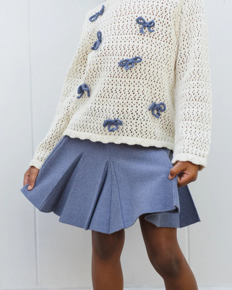 Sloane Knit Skirt | Marine | Rylee & Cru
