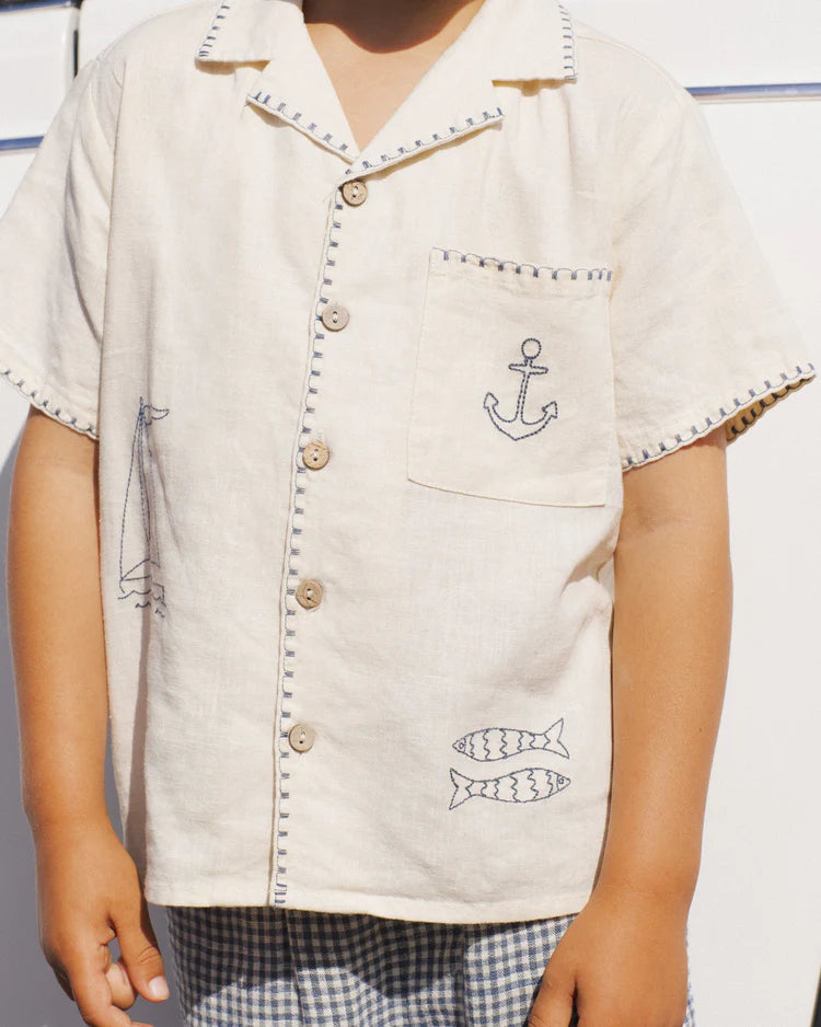Lapel Collar Shirt | Sailor | Rylee & Cru