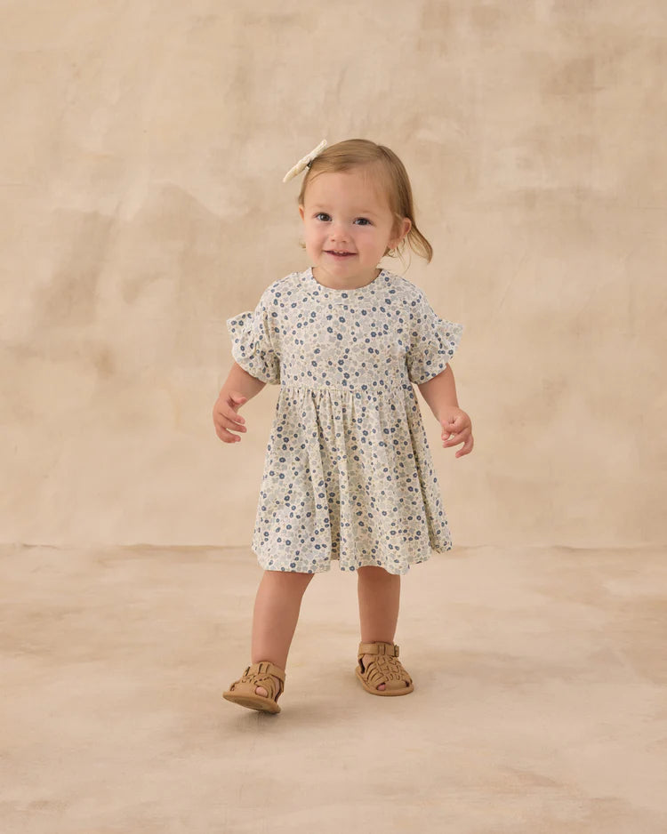 Babydoll Dress | Blue Ditsy | Rylee & Cru