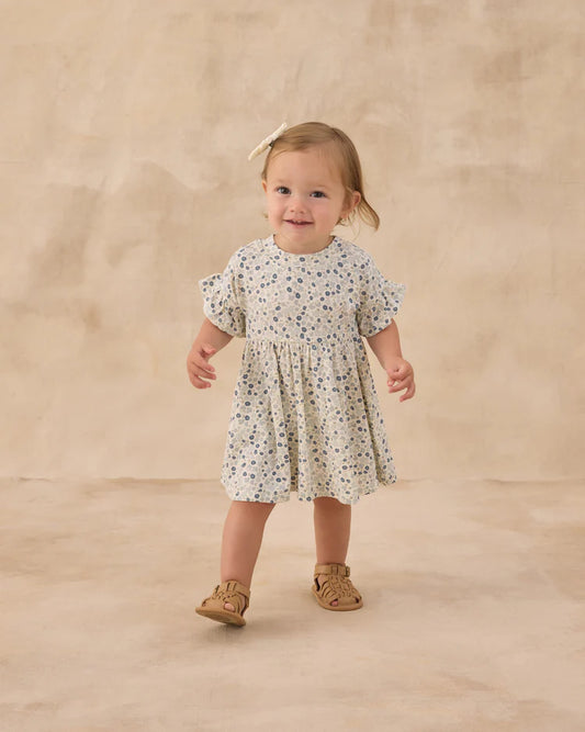 Babydoll Dress | Blue Ditsy | Rylee & Cru