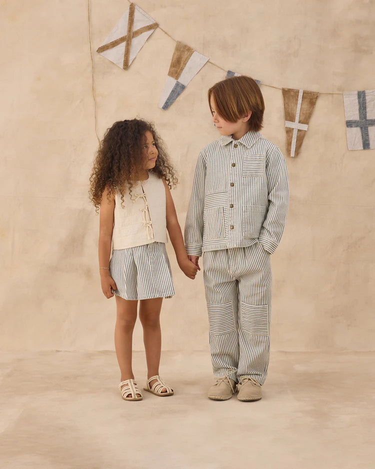 Denim Jacket | Railroad Stripe | Rylee & Cru