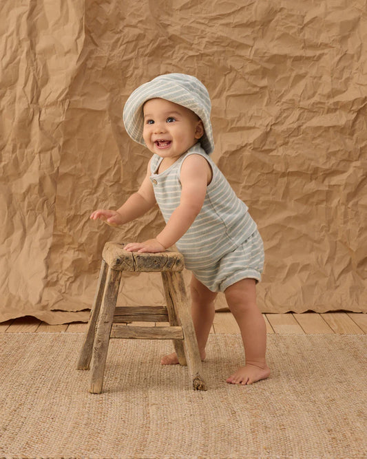 Baby Tank Set | Seafoam Terry Stripe | Rylee & Cru