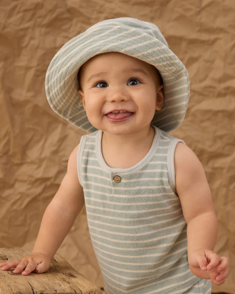 Bucket Hat | Seafoam Terry Stripe | Rylee & Cru