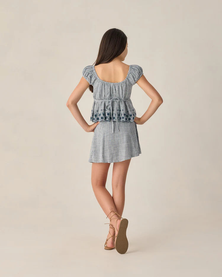 Teen Rachel Skirt | Marine Gingham | Rylee & Cru