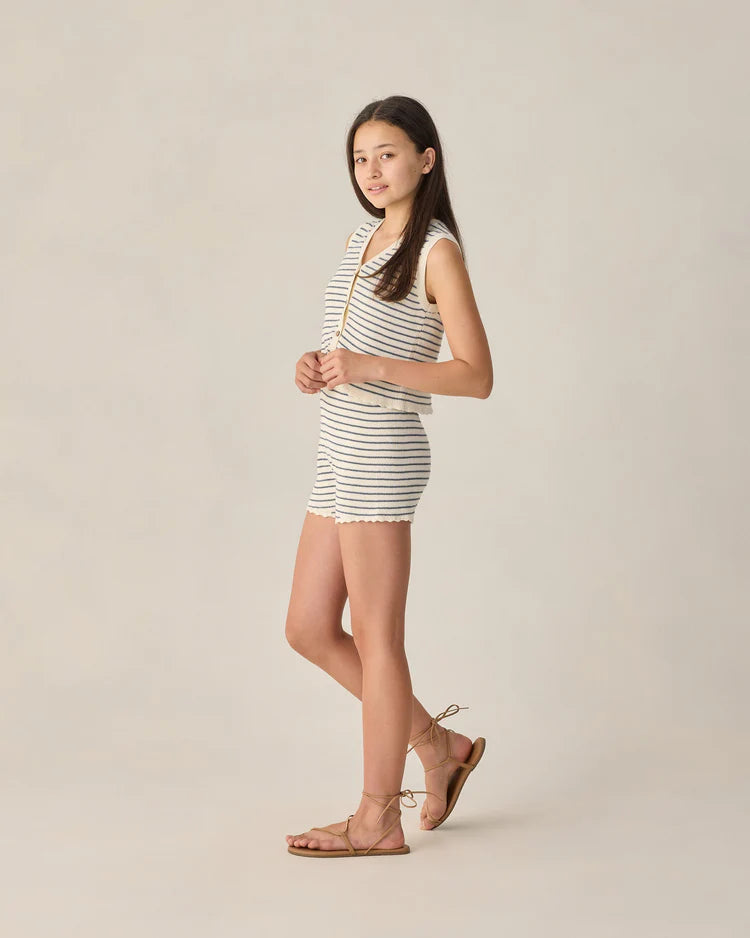 Teen Knit Vest Set | Marine Stripe | Rylee & Cru