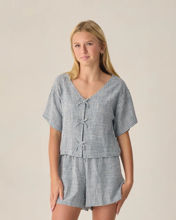 Teen Juniper Set | Marine Gingham| Rylee & Cru