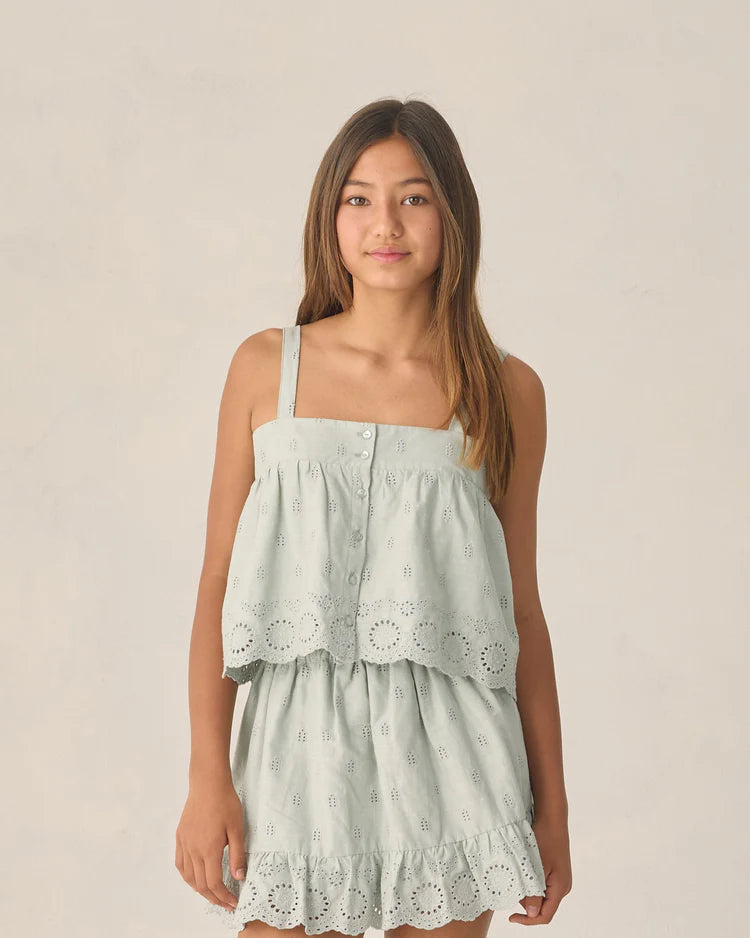 Teen Eyelet Swing Top | Seafoam | Rylee & Cru