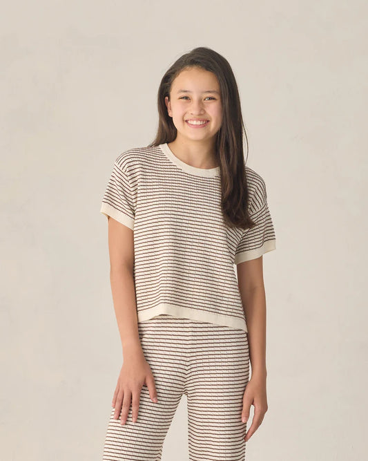 Teen Knit Set | Chocolate Stripe | Rylee & Cru
