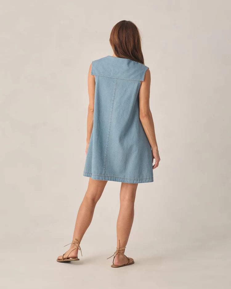 Women's Adria Dress | Washed Blue | Rylee & Cru