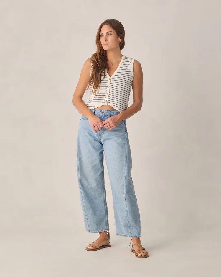 Knit Vest | Marine Stripe | Rylee & Cru