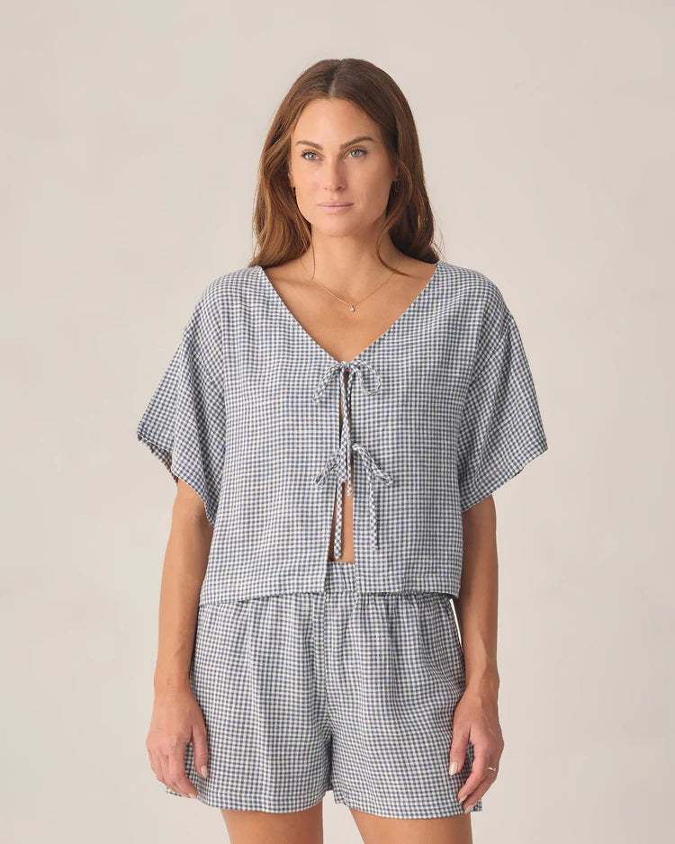 Juniper Set | Marine Gingham | Rylee & Cru
