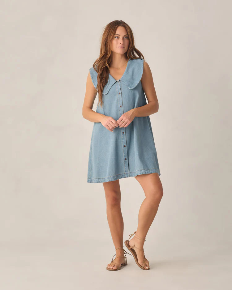 Women's Adria Dress | Washed Blue | Rylee & Cru