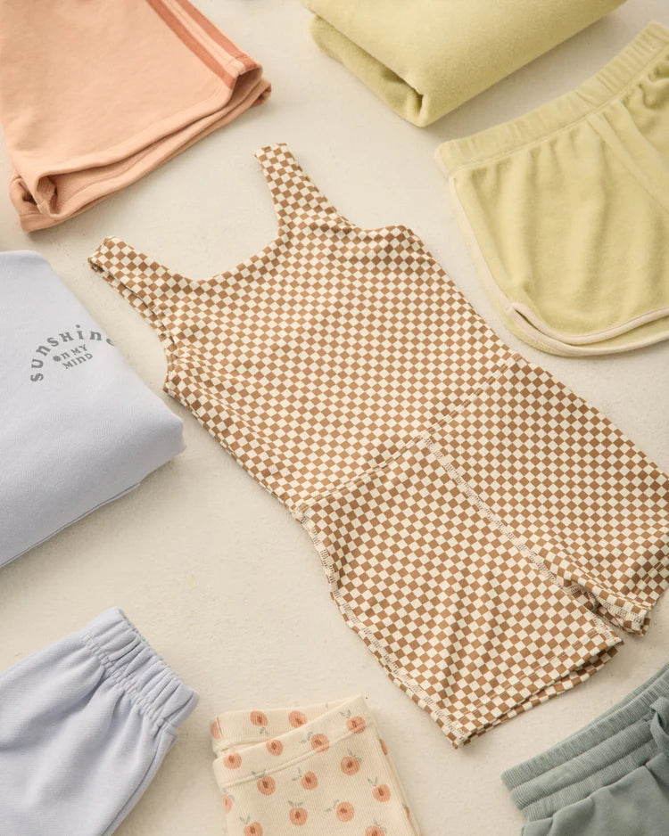 Malibu Bodysuit | Ocre Check | Rylee & Cru