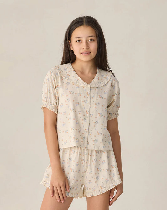 Teen Delilah Pajama Set | Pastel Garden | Rylee & Cru