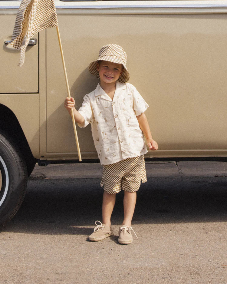 Bucket Hat | Ocre Check | Rylee & Cru