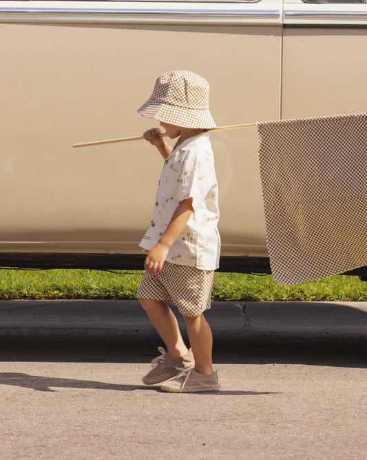 Bucket Hat | Ocre Check | Rylee & Cru