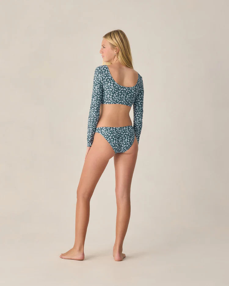 Teen Rashguard Bikini Set | Navy Floral | Rylee & Cru