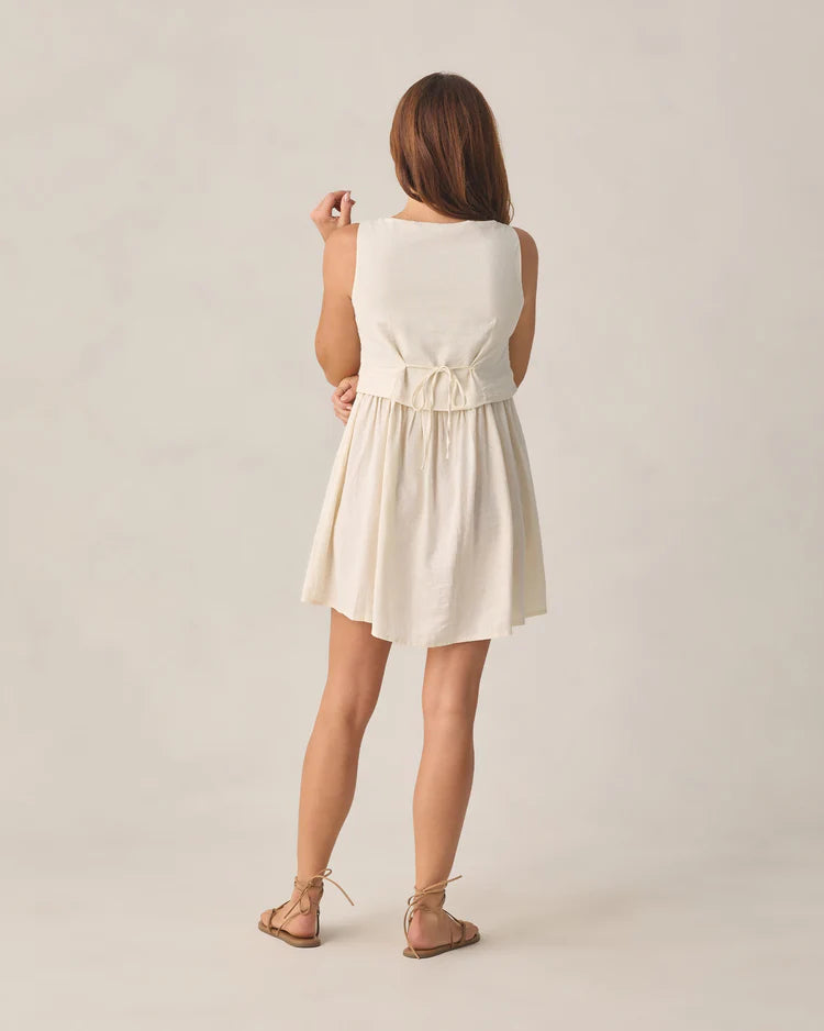 Ladies Summer Vest Dress | Ivory | Rylee & Cru