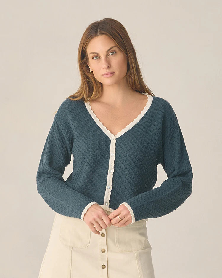 Ladies Ella Cardigan | Navy | Rylee & Cru
